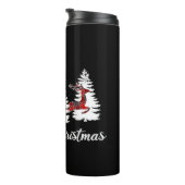 Merry Christmas Shirt for Women Buffalo Plaid Rein Thermosbeker (Geroteerd rechts)