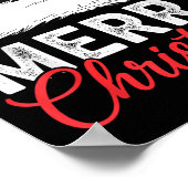 Merry Christmas Shirt Santa Hat Buffalo Plaid Men  Poster (Hoek)