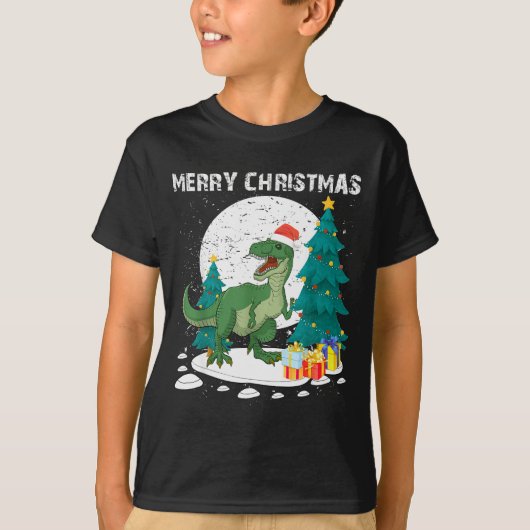 Merry Christmas Shirts For Women Xmas Santa T Rex  (Voorkant)