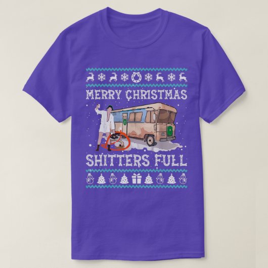 Merry Christmas Shitters Full Ugly Sweater  T-shirt (Design voorkant)