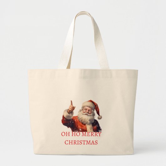 Merry Christmas Shopping Bags Grote Tote Bag (Voorkant)