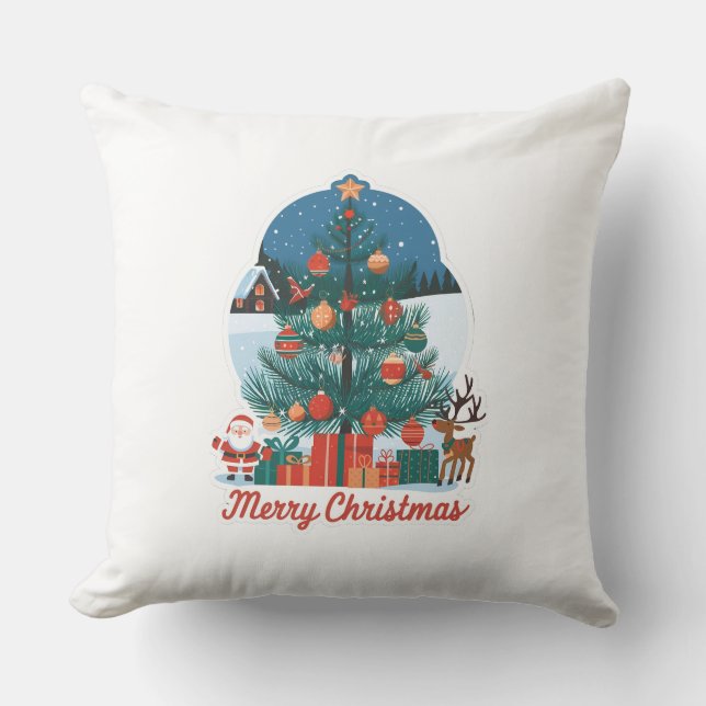 Merry Christmas Sierkussen: feestelijk nieuw model Kussen (Voorkant)