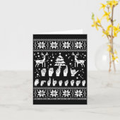 Merry Christmas Sign Language Asl Deaf Ugly Christ Kaart (Gele Bloem)