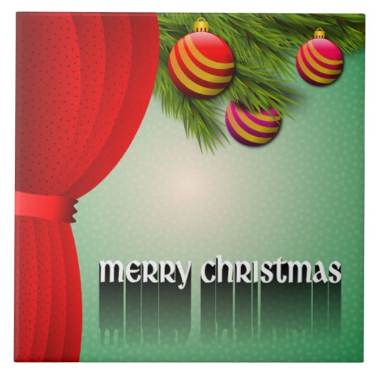 "MERRY CHRISTMAS" SIGN TEGELTJE (Voorkant)