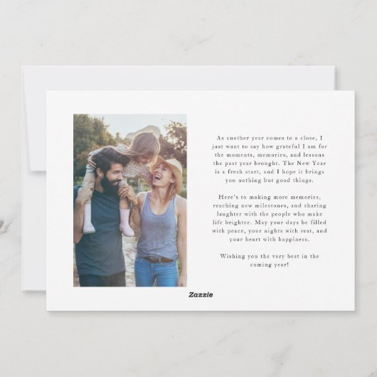 Merry Christmas Signature Multi Photo Wit Feestdagenkaart (Achterkant)