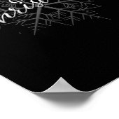 Merry Christmas Silver Snowflake  Poster (Hoek)