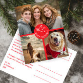 MERRY CHRISTMAS Simple Dove CUSTOM 3 FOTO Vakantie Briefkaart