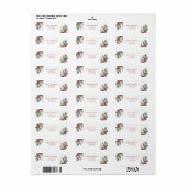 Merry Christmas Simple Floral Retouradres Etiket (Full Sheet)