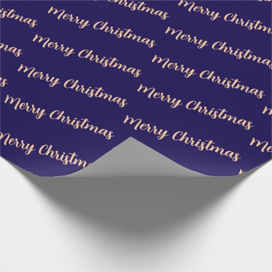 Merry Christmas Simple Stylish Modern Minimal  Cadeaupapier (Hoek)