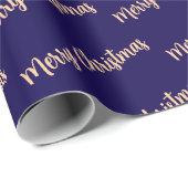 Merry Christmas Simple Stylish Modern Minimal  Cadeaupapier (Rol Hoek)