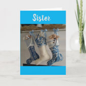 MERRY CHRISTMAS ***SIS** MET LOVE EN BEDANKT FEESTDAGEN KAART (Voorkant)