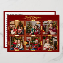 Merry Christmas Six Framed Afbeeldingen Voorzijde