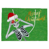 Merry Christmas Skeleton Santa Hat Ornamenten Groe Groot Cadeauzakje (Achterkant)