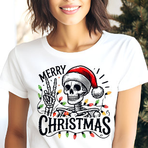Merry Christmas Skeleton Vredesteken Tri-Blend Shirt