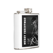 Merry Christmas. Skeleton with Santa hat Heupfles (Rechts)