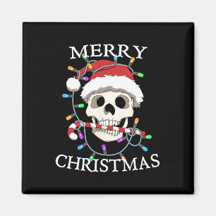 Merry Christmas Skull Skelet Mannen Vrouwen Magneet