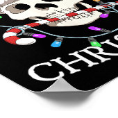 Merry Christmas Skull Skelet Mannen Vrouwen Poster (Hoek)