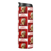 Merry Christmas. Skull wearing Santa hat Thermosbeker (Geroteerd rechts)