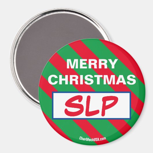 MERRY CHRISTMAS SLP-koelkast Magnet (Voorkant / Achterkant)