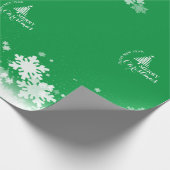 MERRY CHRISTMAS sneeuw inpakpapier (Hoek)