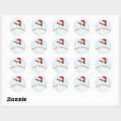 Merry Christmas Sneeuwman Gift label Sticker (Vel)