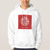 Merry Christmas Sneeuwvlok Mannen Hoodie (Voorkant)