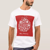Merry Christmas Sneeuwvlok Mannen T-shirt (Voorkant)