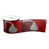 Merry Christmas Snoep kus op Plaid Satijnen Lint (Spoel)