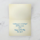 Merry Christmas Snow Ski Fence Schilderachtig aang Feestdagen Kaart (Binnen)