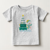 Merry Christmas Snow T-shirt (Voorkant)