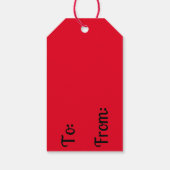 Merry Christmas Snow Trees Christmas Gift Label Cadeaulabel (Achterkant)