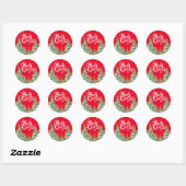 Merry Christmas Snow Trees Kerst sticker (Vel)