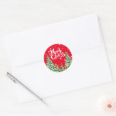 Merry Christmas Snow Trees Kerst sticker (Envelop)