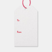 Merry Christmas Snow Wereldbol Sneeuwmannen Cadeaulabel (Achterkant)