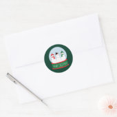 Merry Christmas Snow Wereldbol Sneeuwmannen Ronde Sticker (Envelop)