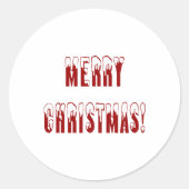 Merry Christmas Snowcap Fonts Girls Boys  Ronde Sticker (Voorkant)