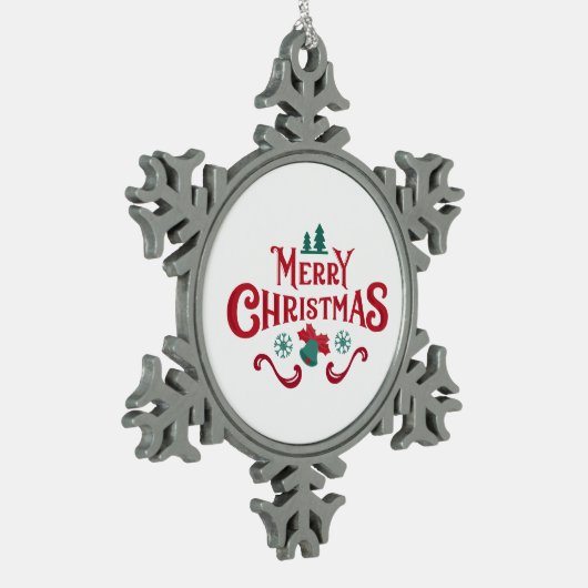 Merry Christmas Snowflake Ornament (Links)