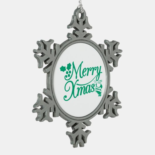 Merry Christmas Snowflake Ornament (Links)