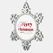Merry Christmas Snowflake Ornament (Rechts)