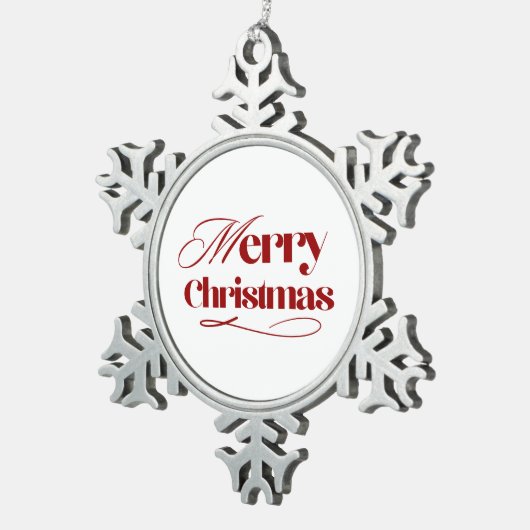 Merry Christmas Snowflake Ornament (Rechts)