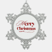 Merry Christmas Snowflake Ornament (Voorkant)