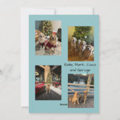 Merry Christmas Snowflake Photo Card Feestdagenkaart (Achterkant)