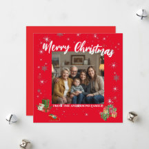 Merry Christmas Snowflake Photo Personal Family N