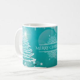 Merry Christmas Snowflakes Tree Flowers & Stars Koffiemok