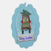 merry Christmas  snowglobe Ornament Kaart (Rechts)