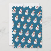 Merry Christmas snowman 1 photo custom Feestdagenkaart (Achterkant)