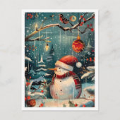 Merry Christmas Snowman Briefkaart (Voorkant)