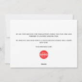 Merry Christmas Snowman Candy Cane Business Logo Feestdagenkaart (Achterkant)