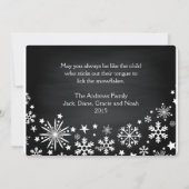 Merry Christmas Snowman Chalkboard Typography Feestdagenkaart (Achterkant)