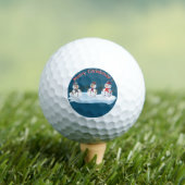 Merry Christmas snowman custom text Golfballen (Insitu Shirt)